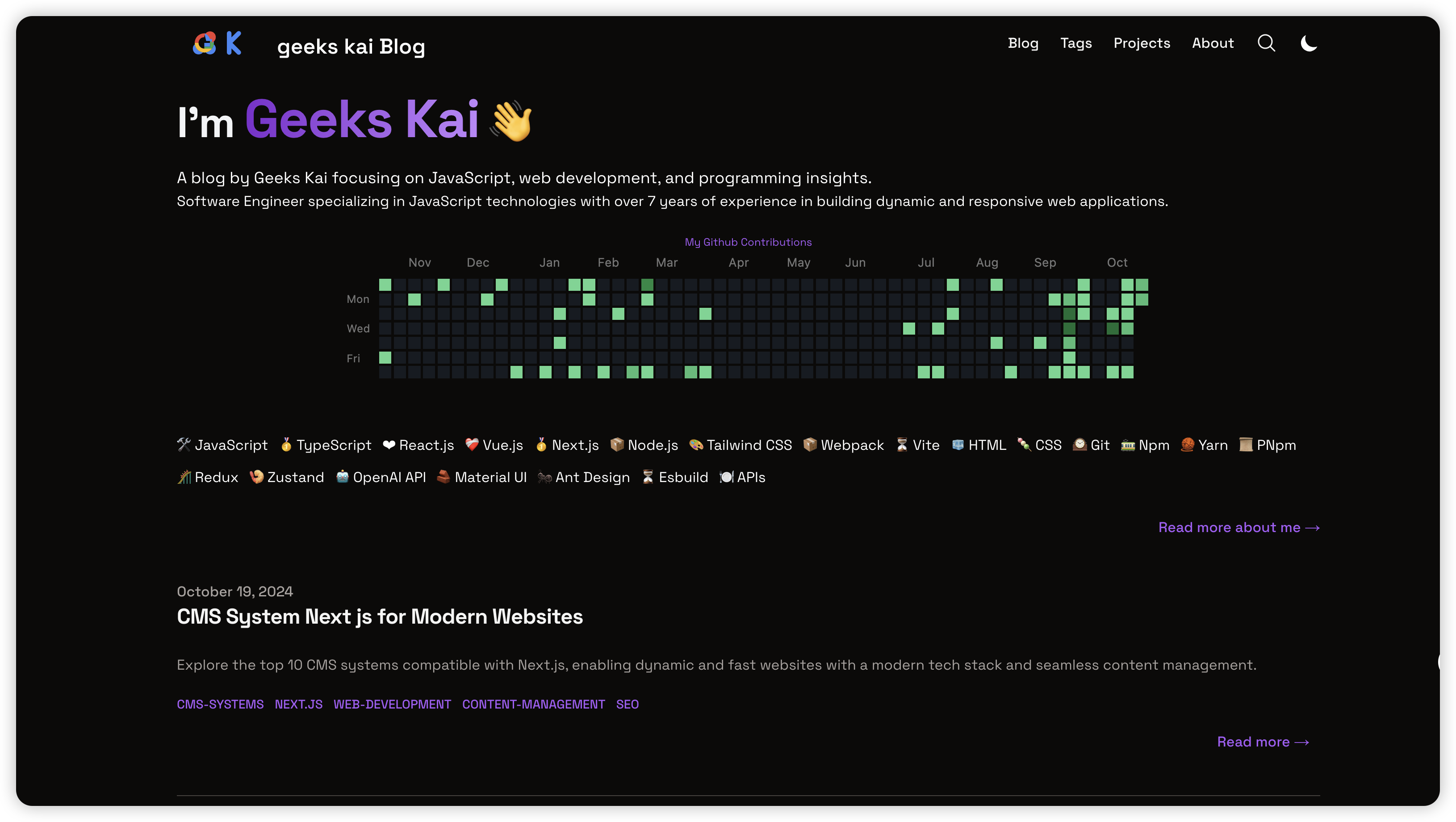 GeeksKai Blog - Developer's Nextjs Blog Template